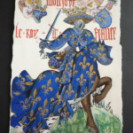 enluminure sur papier et pourdre d'or le Roy de France pour armagnac 700 Le Roy de France